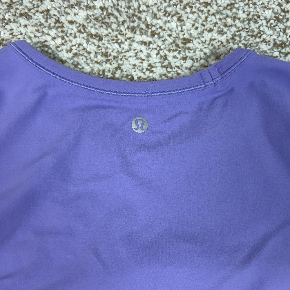 Lululemon Shirt Womens Small Purple Ruched Long Sleeve Yoga Gym Workout Top - Picture 4 of 7